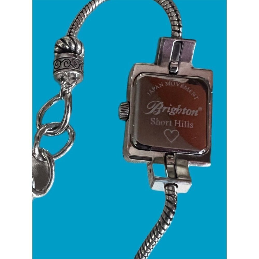 BRIGHTON SHORT HILLS SILVER WATCH WITH 2 BEADS NEW BATTERY CAN ADD BEADS - Picture 3 of 6